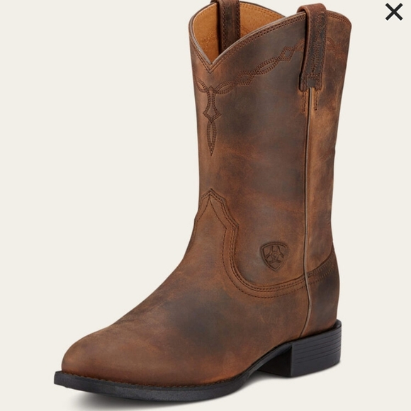 Ariat Heritage Roper Leather Western Boots - Picture 1 of 10
